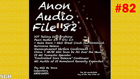 SG Anon Update Today Oct 2: "Pearl Harbor/9-11 2.0 Coming | US Mil Spec_Operator Coded Email"