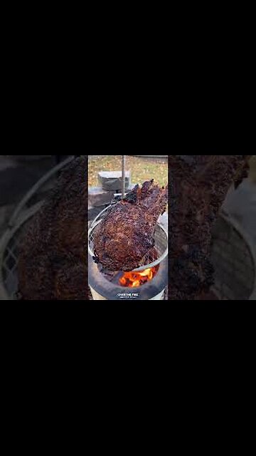 Tomahawk Steak with Garlic Butter Lobster Recipe | Over The Fire Cooking by Derek Wolf