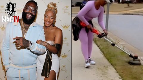 Rick Ross "BM" Briana Camille Out Here Trimming Lawns! 🤔