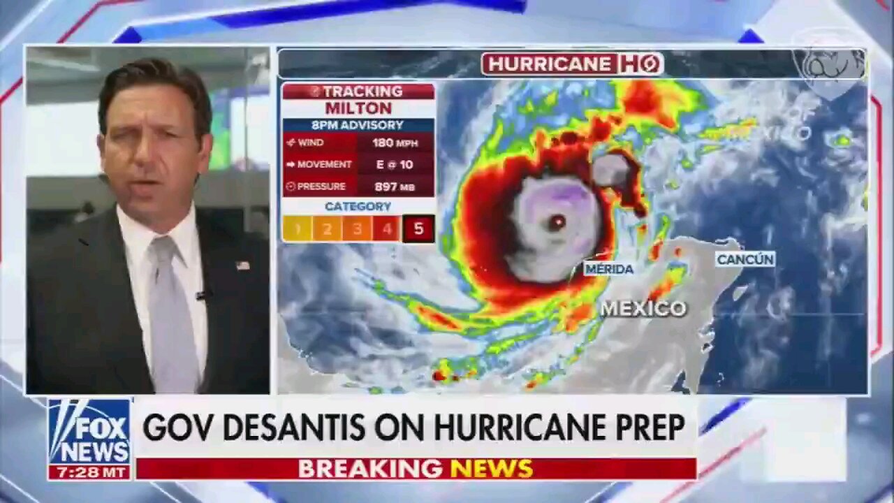 DeSantis says Kamala trying to politicize Hurricane Milton. "I don’t have time for political games."