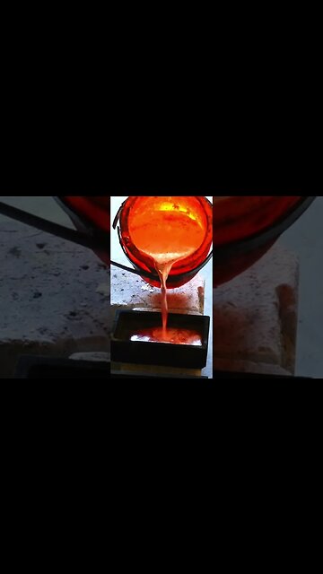 Huge aluminum ingot pour ‼️ #pouring #metalcasting #aluminum