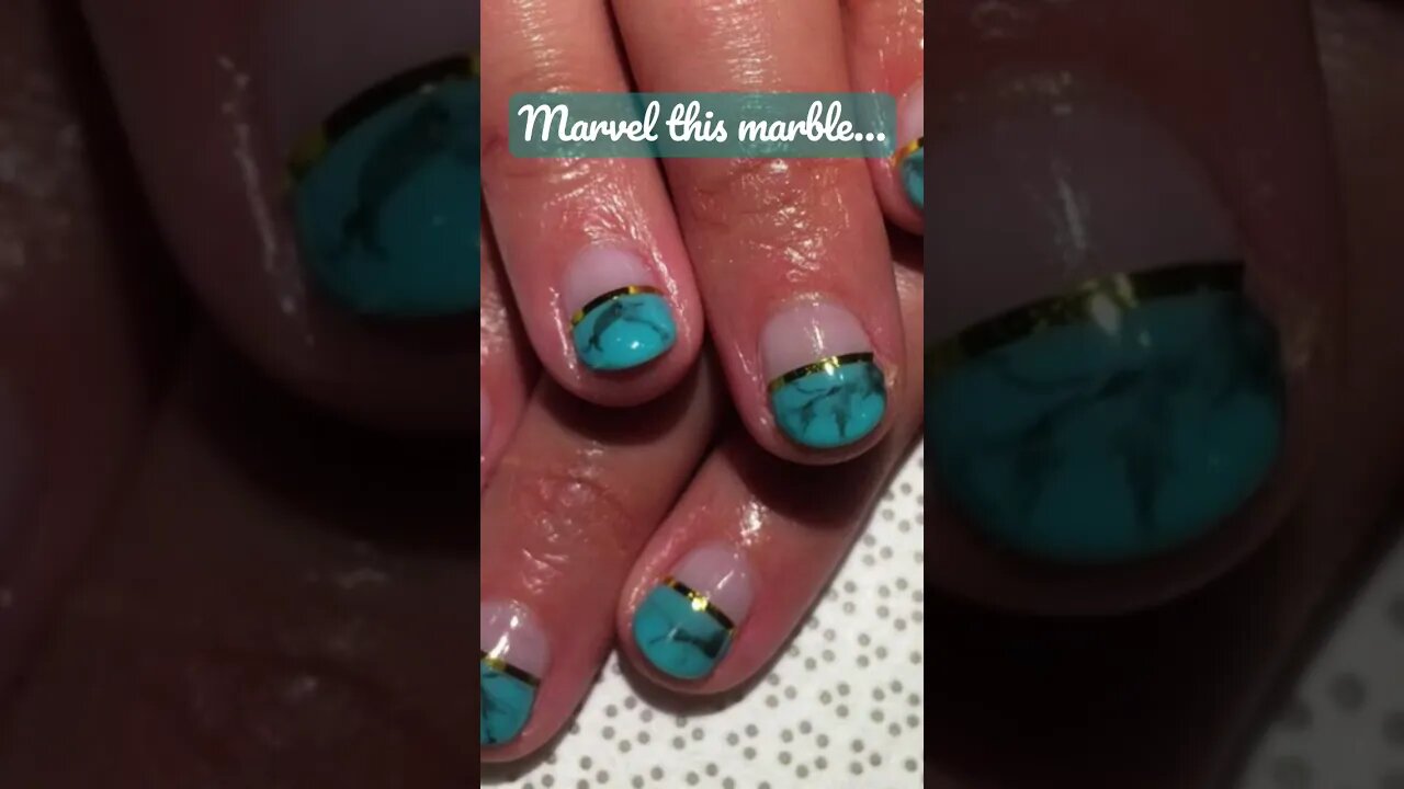 Construct the look: Not your mamas kitchen marble anymore! #2023nails #accentnails #marblenails