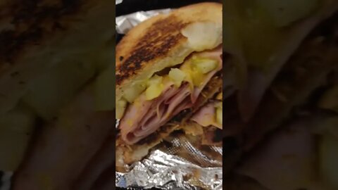 Watch Me Eat This Cubano Sandwich #food #mukbang #shorts