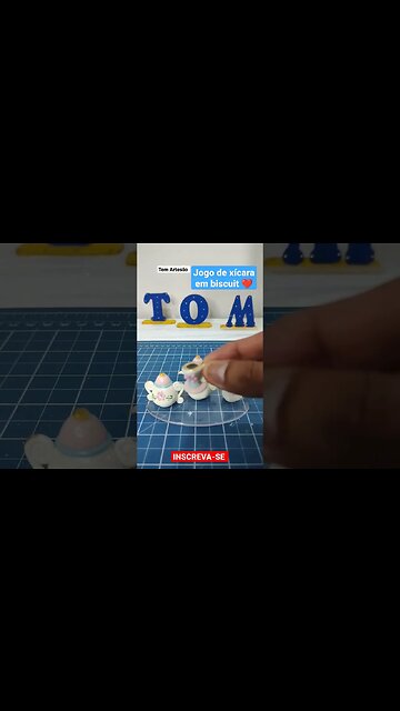 JOGO DE XÍCARA PROVENÇAL EM BISCUIT, feito a mão - Faça você mesma e venda #shorts #biscuit #diy