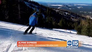 Ready to enjoy Snowbowl? Jump on the Alpine Express Snowbowl Shuttle