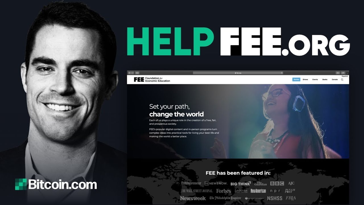 Roger Ver is donating BCH to The Foundation for Economic Education