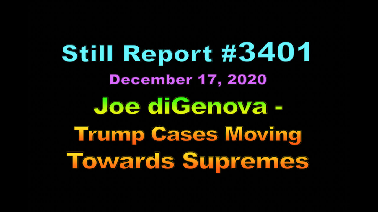 Joe diGenova – Trump Cases Moving Towards Supremes, 3401