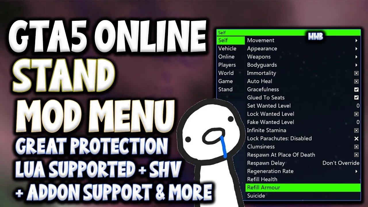 Stand Mod Menu (Paid) | GTA 5 [1.67] | ScriptHookV & Lua Supported & Protections & More | Showcase