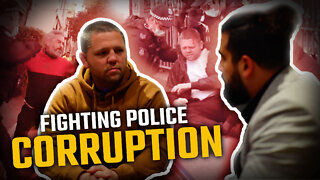 Protester stands his ground against 'corrupt' cops