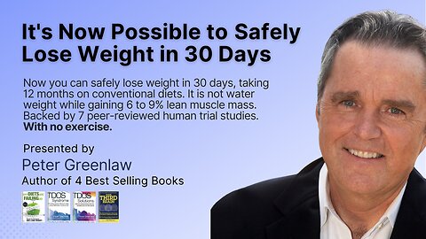 It's Now Possible to Safely Lose Weight in 30 Days With No Exercise | Peter Greenlaw | R2M Protocol