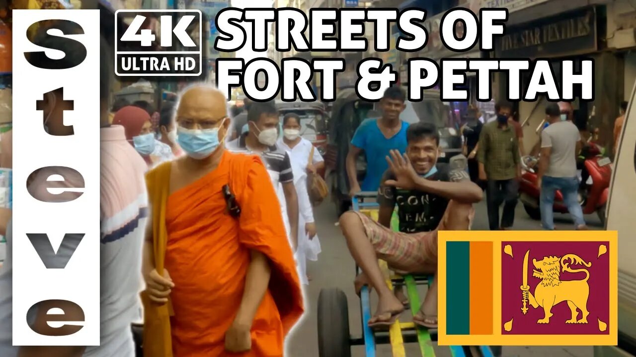 PETTAH & FORT District COLOMBO - 4K Walking Tour - Sri Lanka 🇱🇰