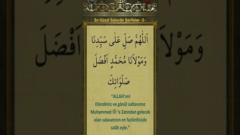SALAVATI ŞERİFE-3 #salavat