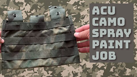 ACU mag pouch camo spray paint job