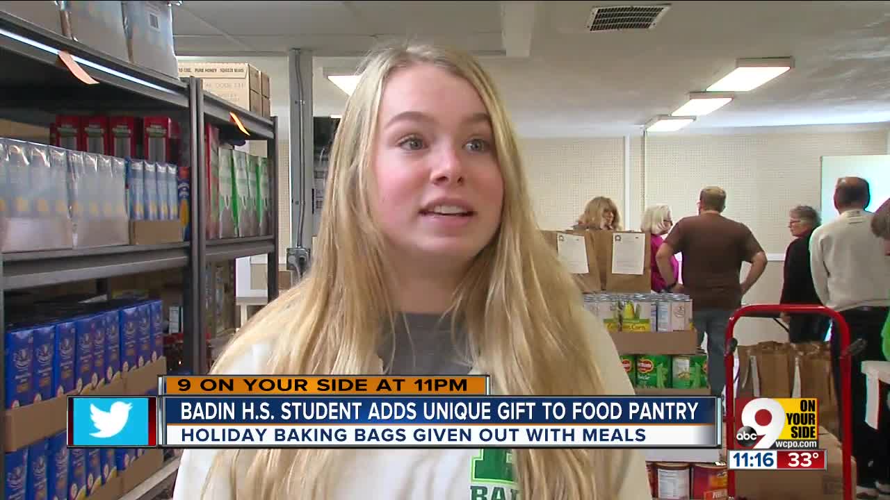 Badin HS student adds unique gift to food pantry