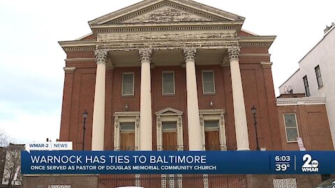 Reverend Raphael Warnock once served as pastor of Douglas Memorial Community Church