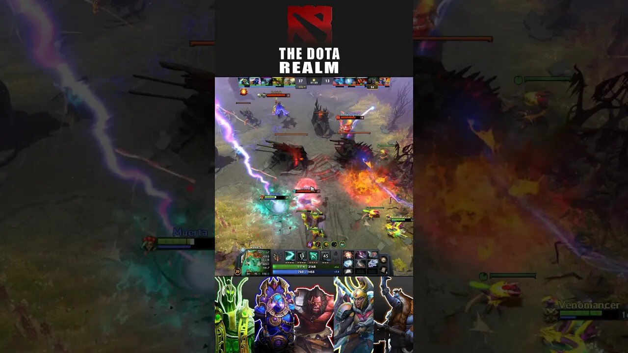Impossible 1v5 Muerta Rampage | #dota2 #shorts #muerta