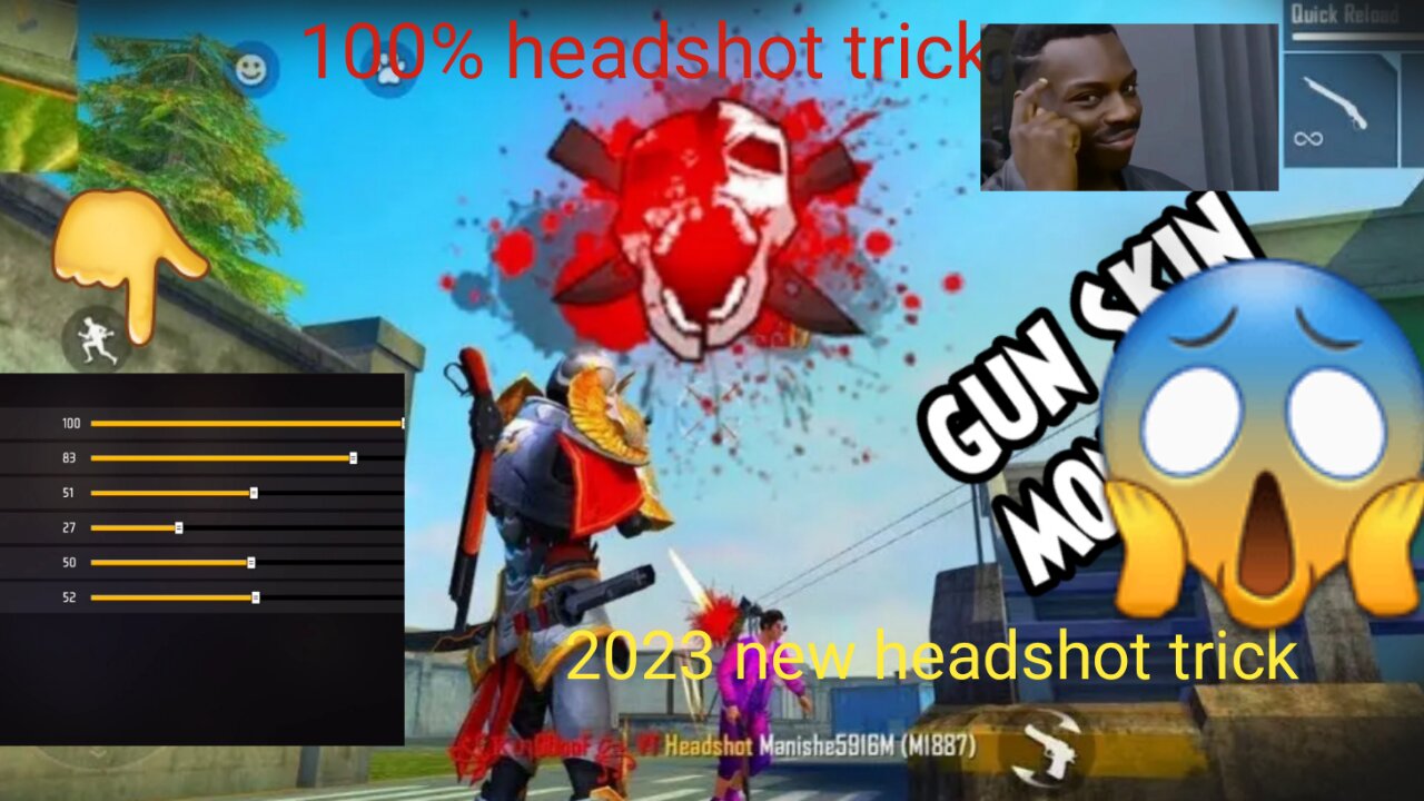 Free fire sensitivity setting headshot 2023