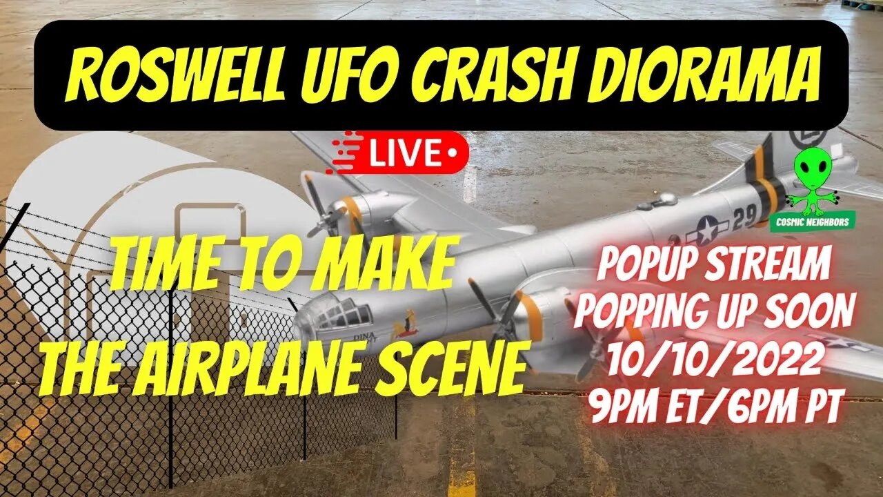 Roswell Diorama Hangar Scene Popup Stream