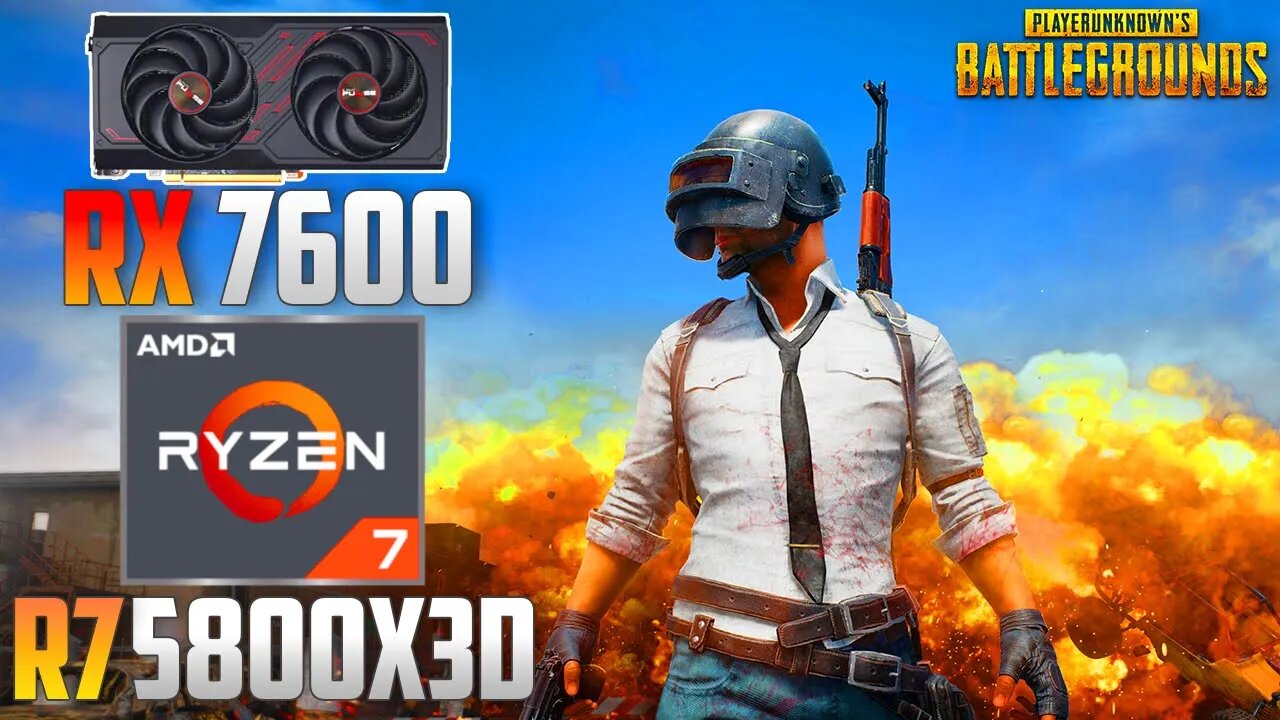 PUBG : RX 7600 + R7 5800X3D | 1440p - 1080p | Ultra & Very Low