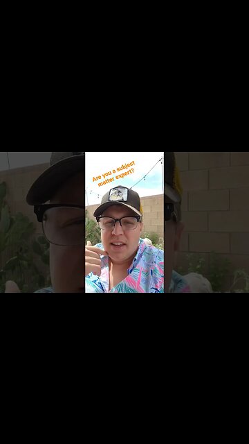 Are you a subject matter expert?