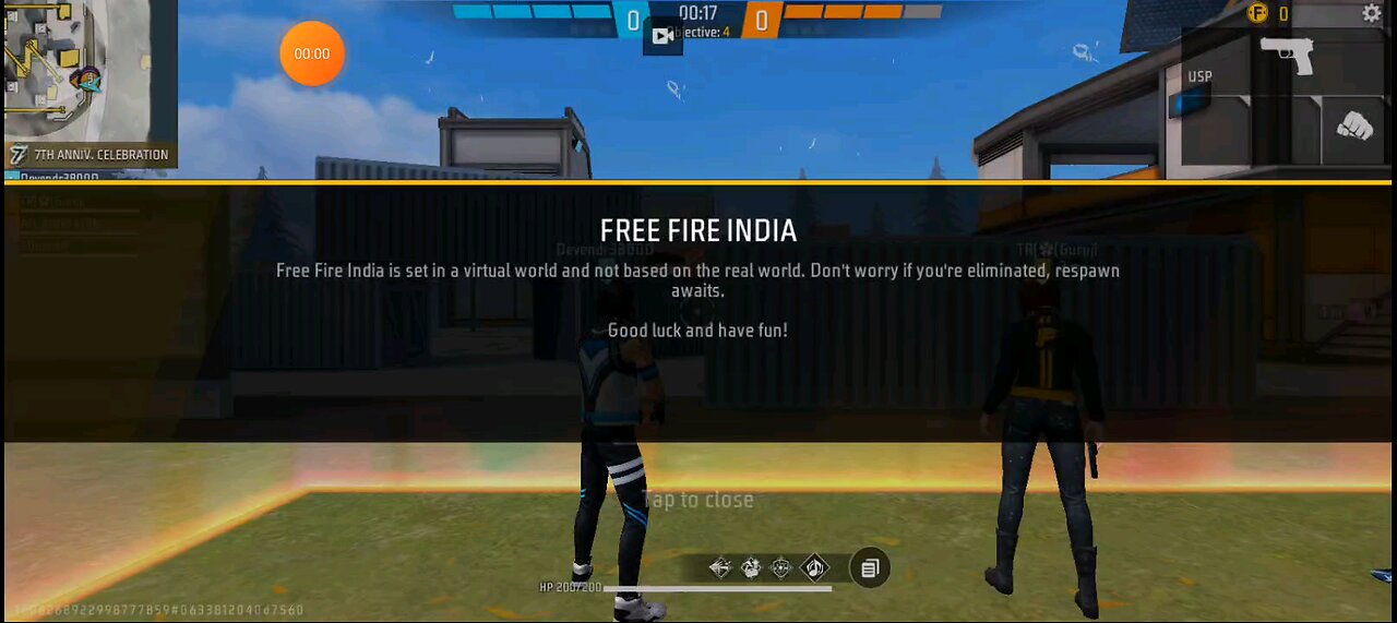 My free fire's game play