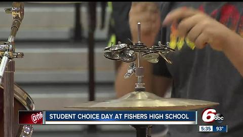 Students choose their own classes at Fishers High School