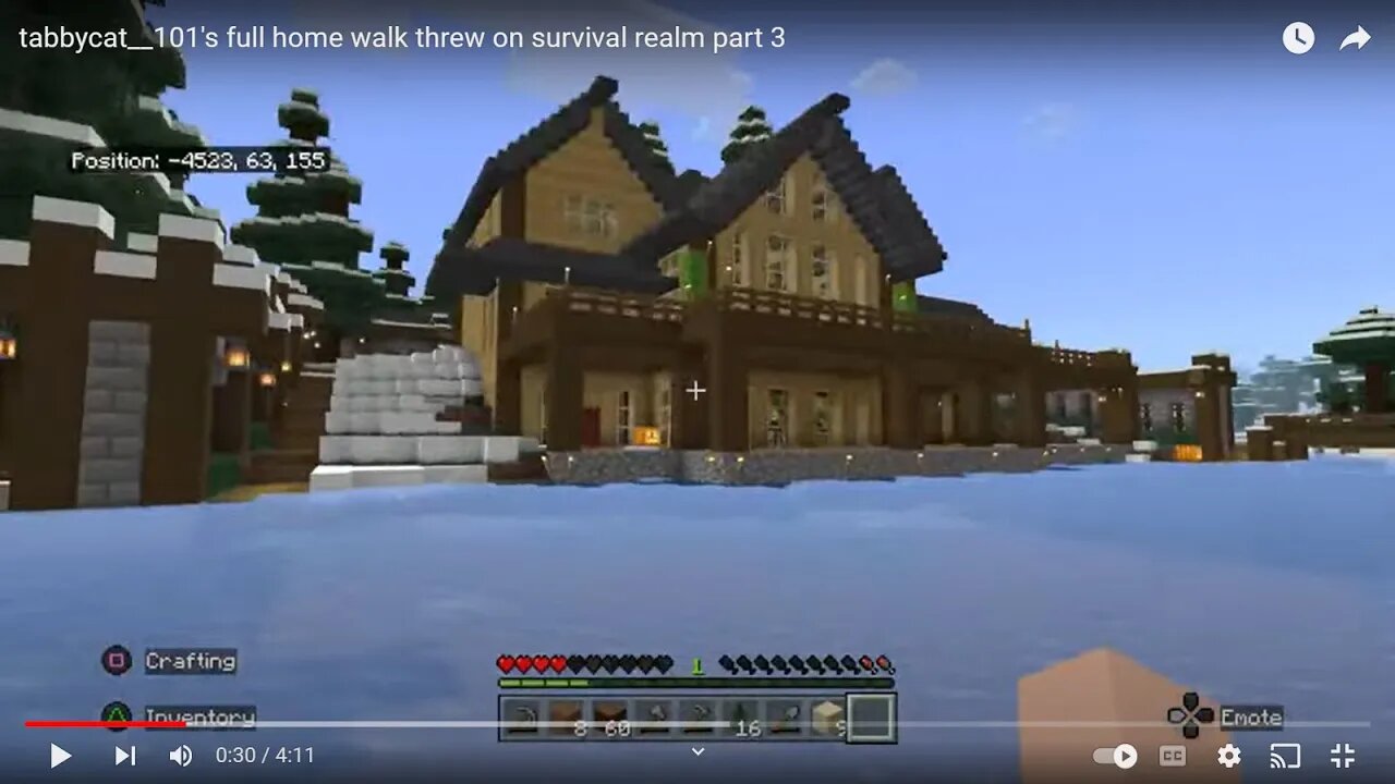 tabbycat__101's full home walk threw on survival realm part 3