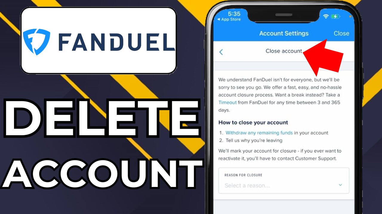 HOW TO DELETE FANDUEL ACCOUNT