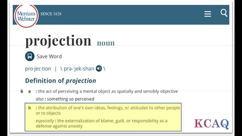 The Definition of 'Projection'