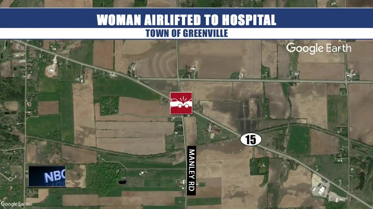 Deputies: Woman airlifted after head-on crash in Town of Greenville