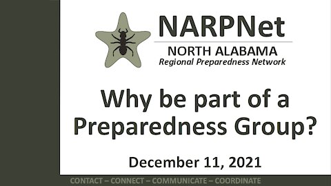 [DAMAGED] 2021-12-11 NARPNet Meeting: Why be part of a Preparedness Group?