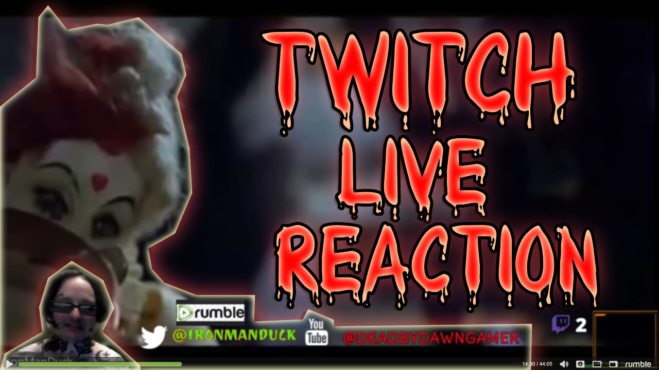 live twitch stream grown man doing reactions to horror and being a big wuss lol july 12 2021