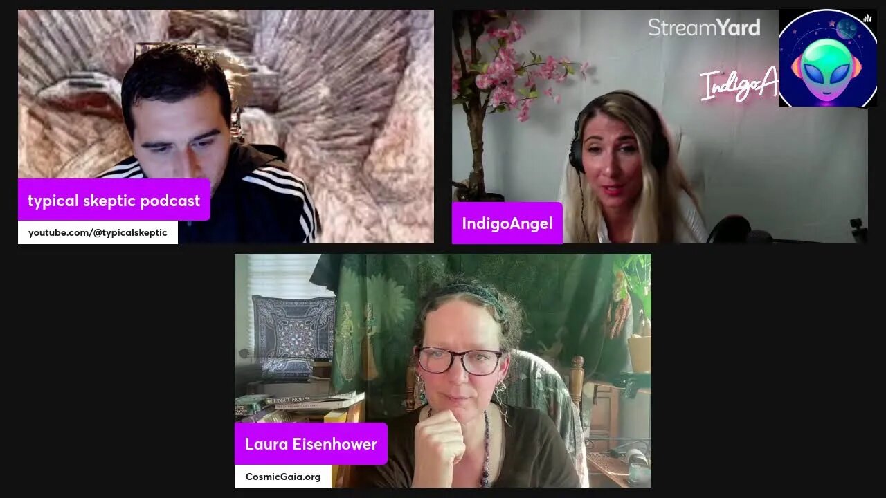 Indigo Angel, Laura Eisenhower & Typical Skeptic podcast Live stream