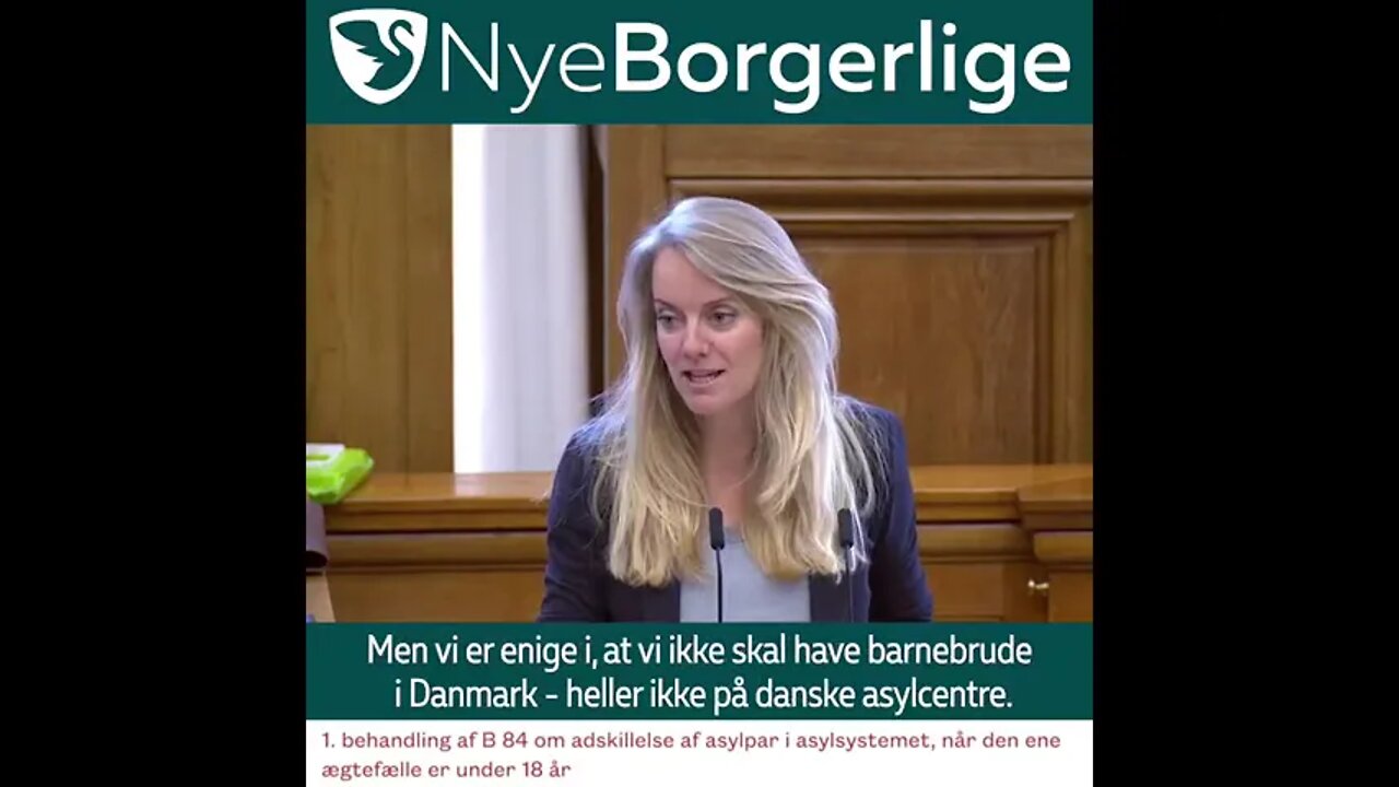Pernille Vermund slagter magtpartierne S, V og K : "Vi skal ikke have barnebrude i Danmark!"