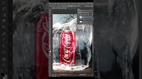 Create Highly Realistic Coca-cola in Frozen Ice Block Effect | Photoshop #shorts Tutorial