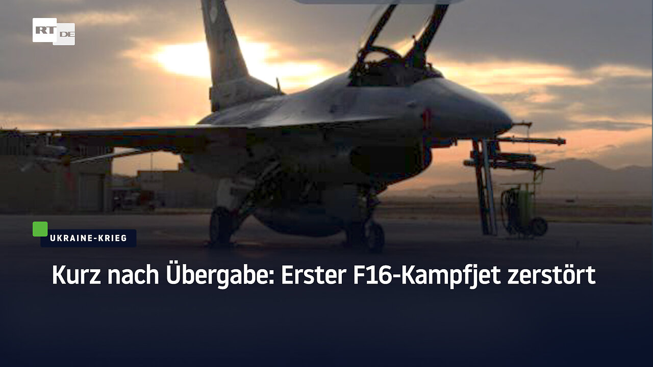 Kurz nach Übergabe: Erster F16-Kampfjet zerstört