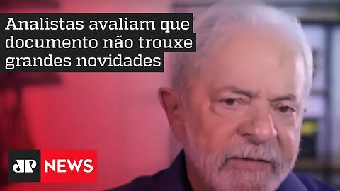 Lula indica perfil de ministro, mas carta com diretrizes para economia não anima mercado