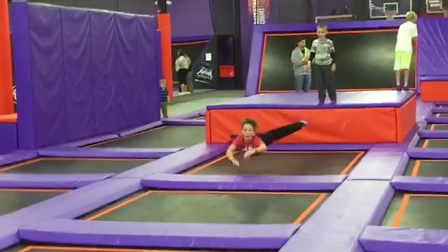 "Boy Face-Plants on Trampoline"