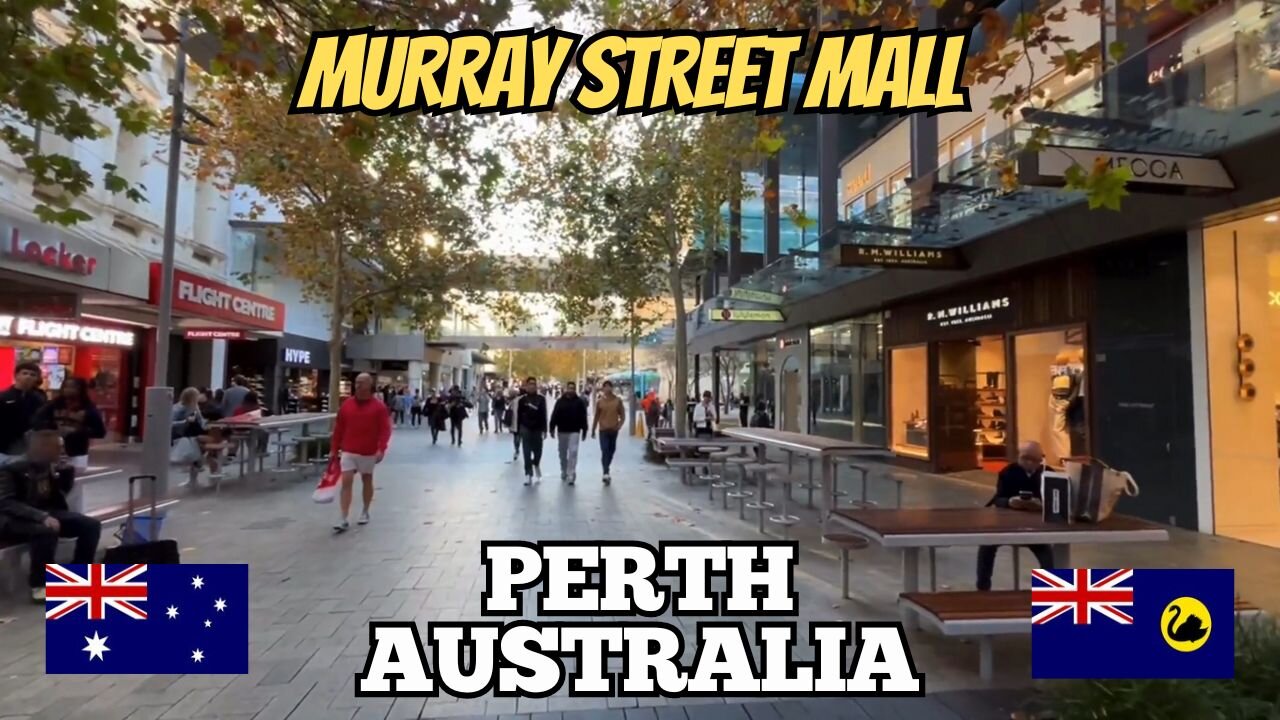 Exploring Perth Australia: City Walking Tour of Murray Street Mall July 2024