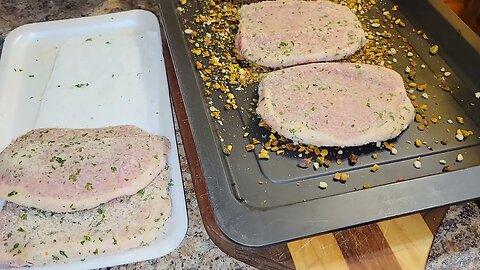 Pistachio Crusted Pork, strictly from leftovers, cabinet crawlers, & freezer burns...#usewhatyouhave