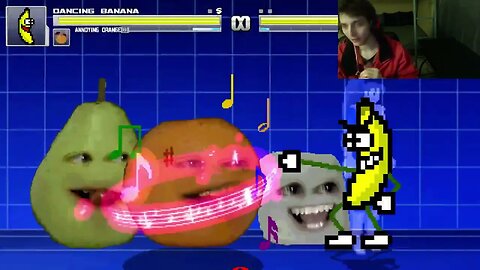 Fruit Characters (Annoying Orange And Dancing Banana) VS Shadowcat In An Epic Battle In MUGEN