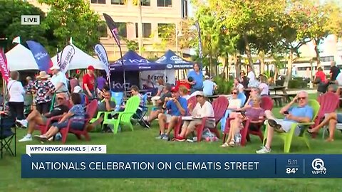 Nationals celebration on Clematis Street