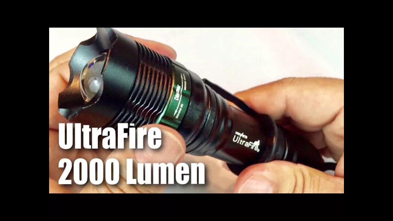 Ultrafire CREE XM-L T6 Zoomable 2000 Lumen Tactical LED Flashlight Torch Lamp