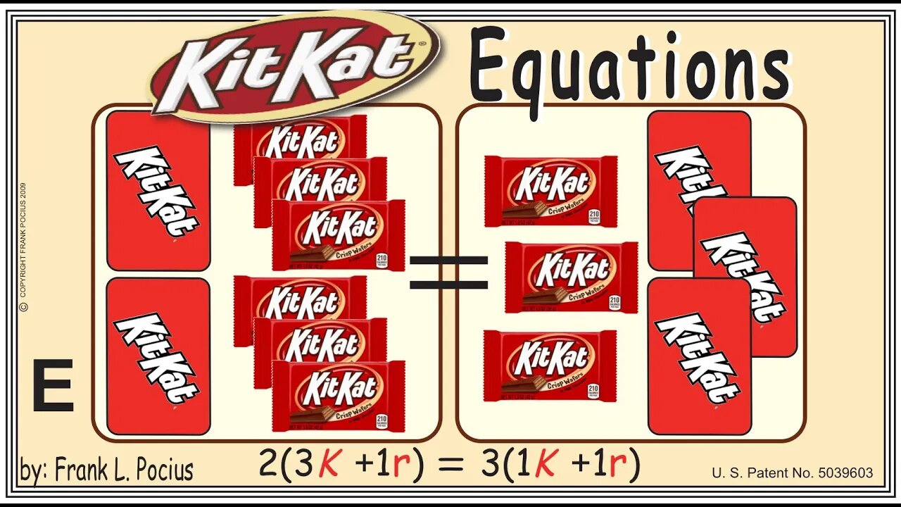 VISUAL KITKAT 2(3K+1r)=3(1K+1r) EQUATION _ SOLVING BASIC EQUATIONS _ SOLVING BASIC WORD PROBLEMS