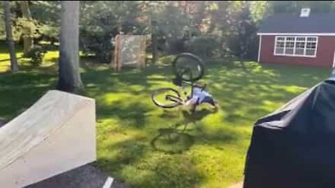 Ramp proves a pain for have-a-go cyclist