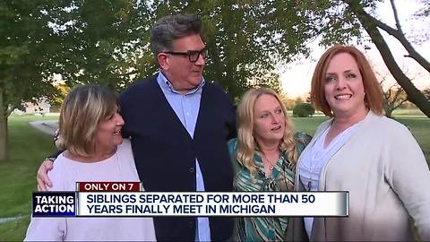 Four siblings separated for 50 years meet after reconnecting on Facebook