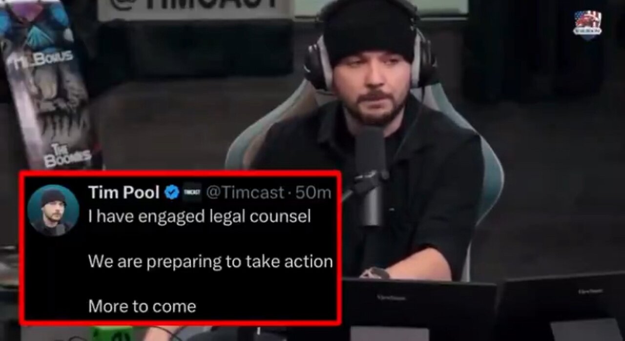 Tim Pool is threatening to take legal action against the Harris campaign for threatening his safety