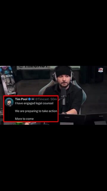 Tim Pool is threatening to take legal action against the Harris campaign for threatening his safety