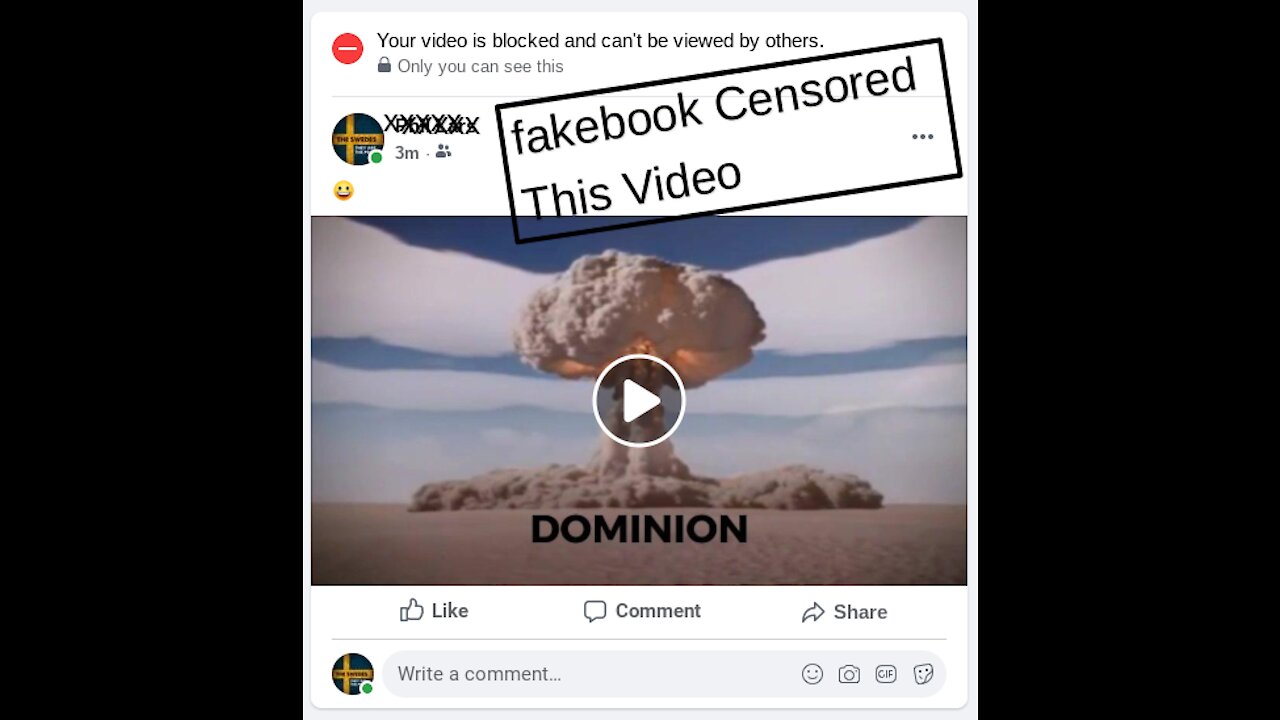 FAKEBOOK CENSORED THIS VIDEO