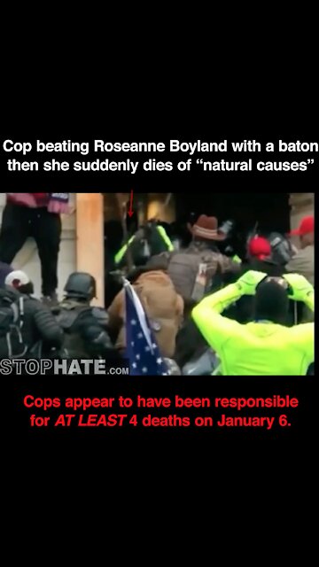 Cop beating Roseanne Boyland with a baton then she suddenly dies of “natural causes”